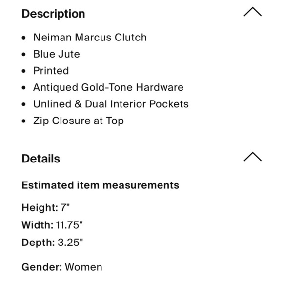 Neiman Marcus “Fashioned For Change” Blue Chevron Jute Clutch NWT — Tassel - Picture 6 of 11